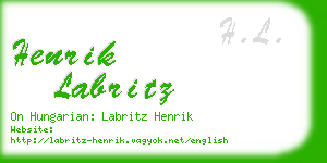 henrik labritz business card
